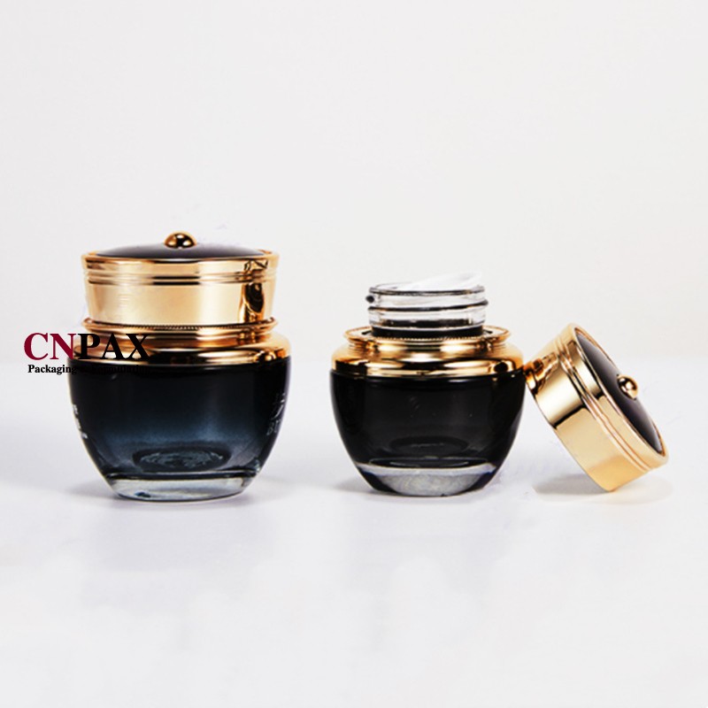 skin care cream glass jars