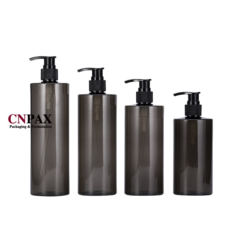 cylinder round PET plastic bottles