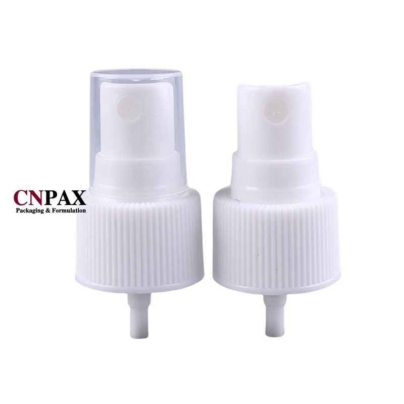 white ribbed plastic mist sprayer