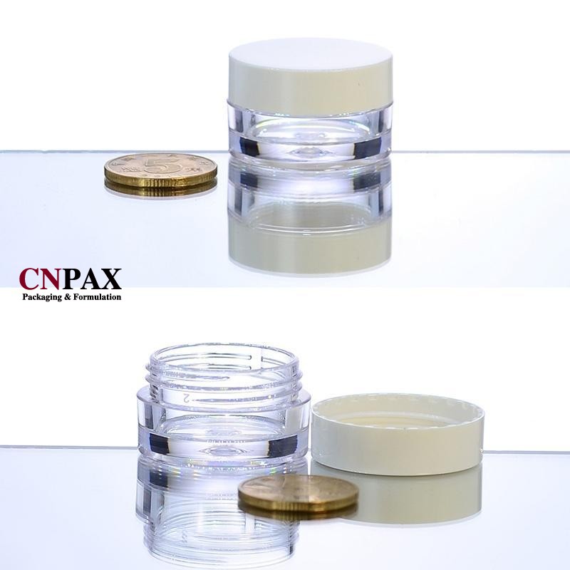 sample cream jar heavy wall jar