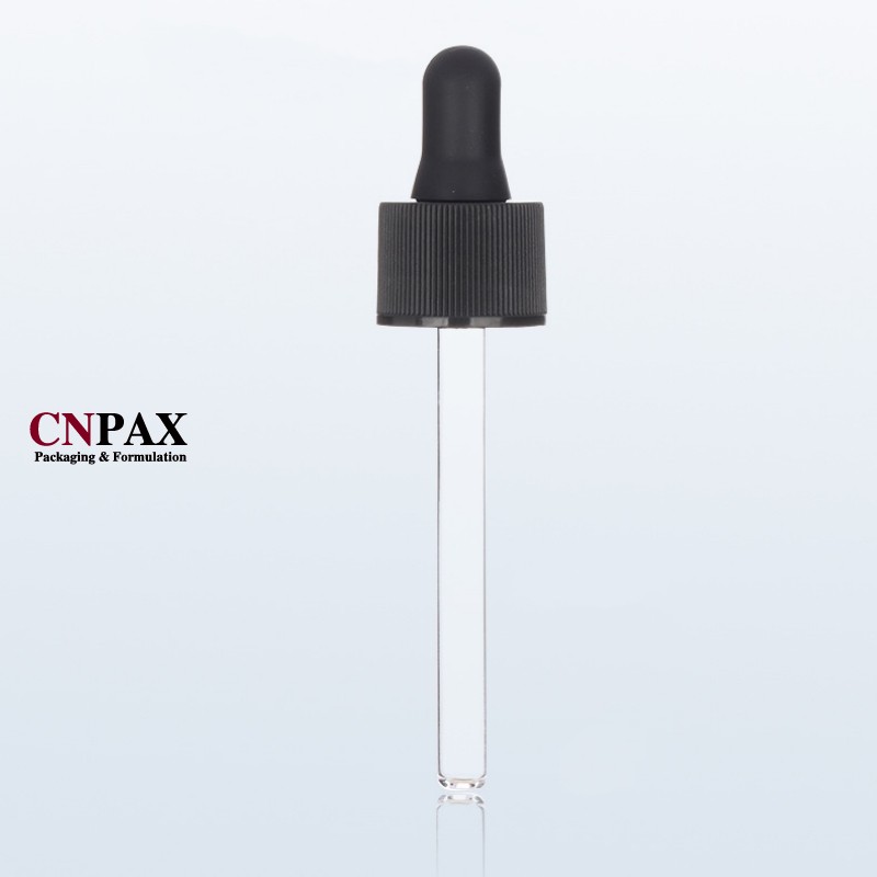 black ribbed pipette dropper