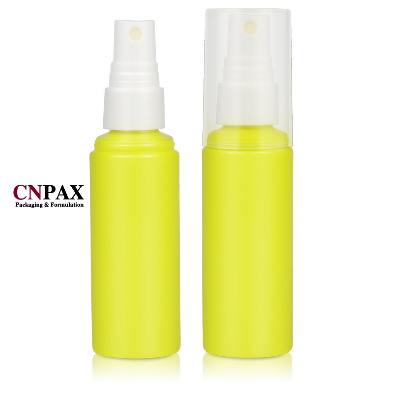 50 ml flush cap plastic bottles with spray atomizer