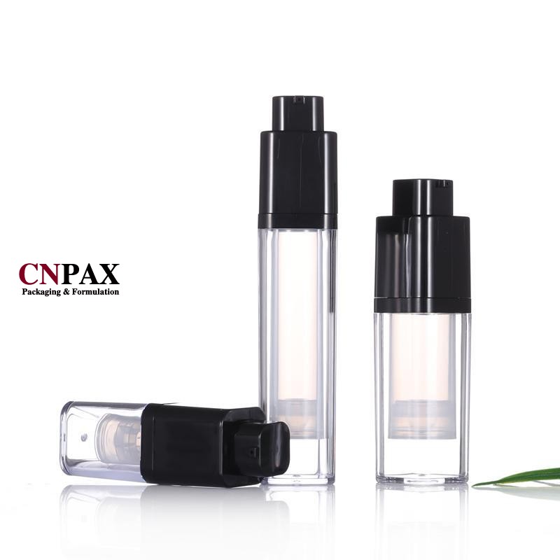 15ml 30ml 50ml clear airless bottles