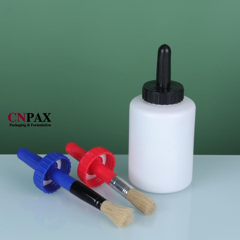 customized color brush plastic bottles