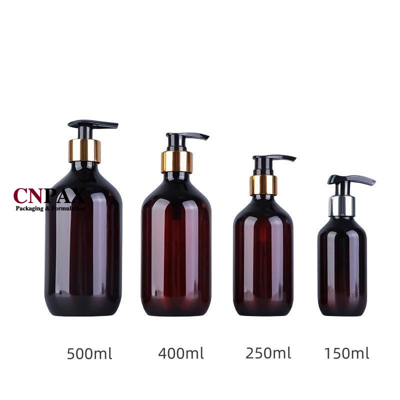 Solution d'emballage de conteneurs d'agrément d'hôtel : récipient de bouteille en plastique de 150 ml, 250 ml, 400 ml, 500 ml