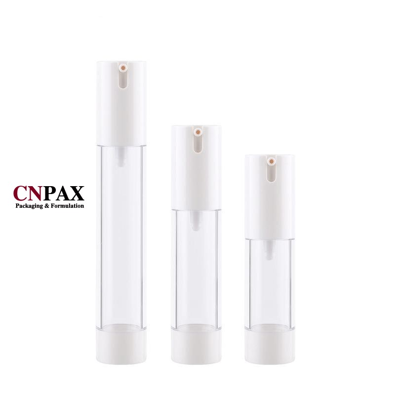 clear airless cream pump bottles