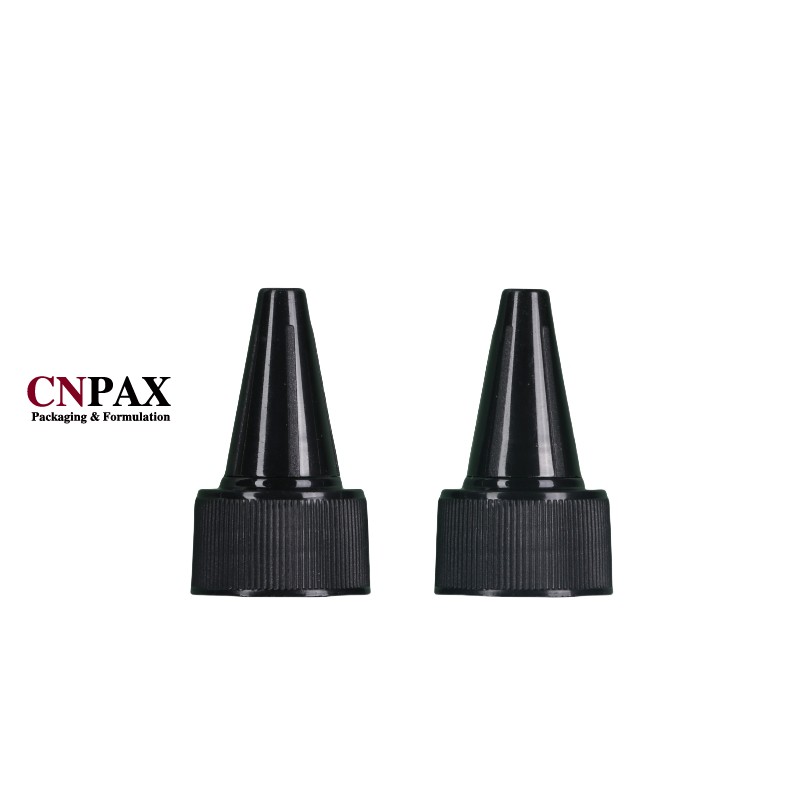 24-410 black Plastic Ribbed Yorker Spout