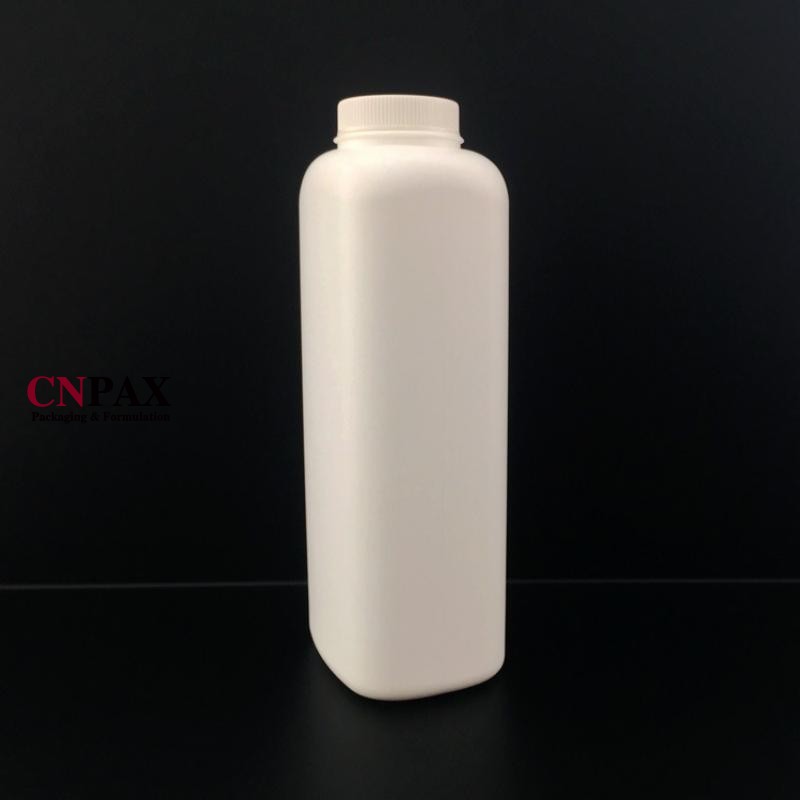 500g 16oz HDPE plastic square powder bottles