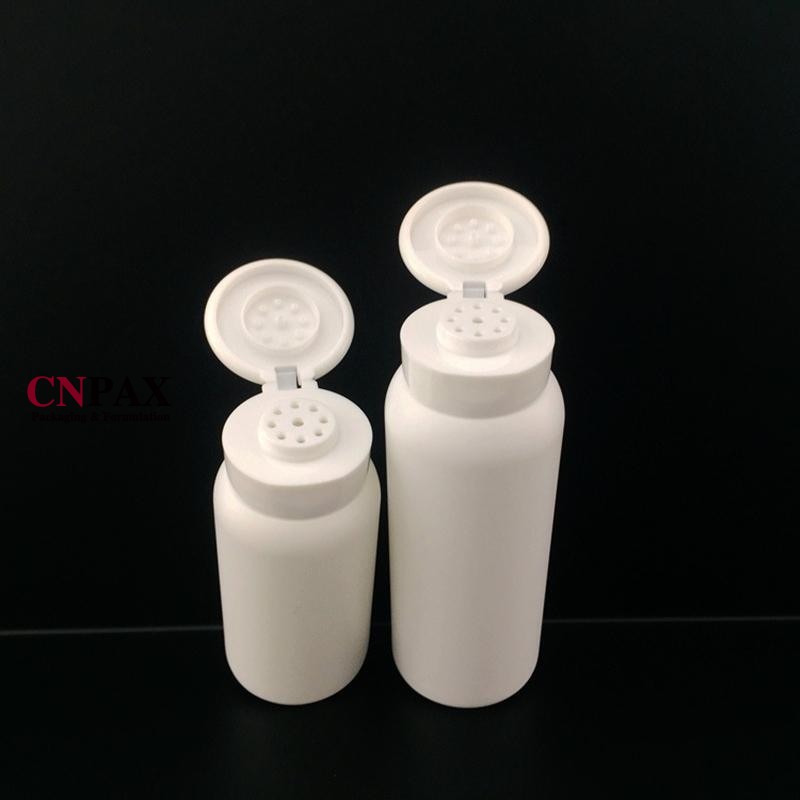 plastic powder bottle with sifter cap