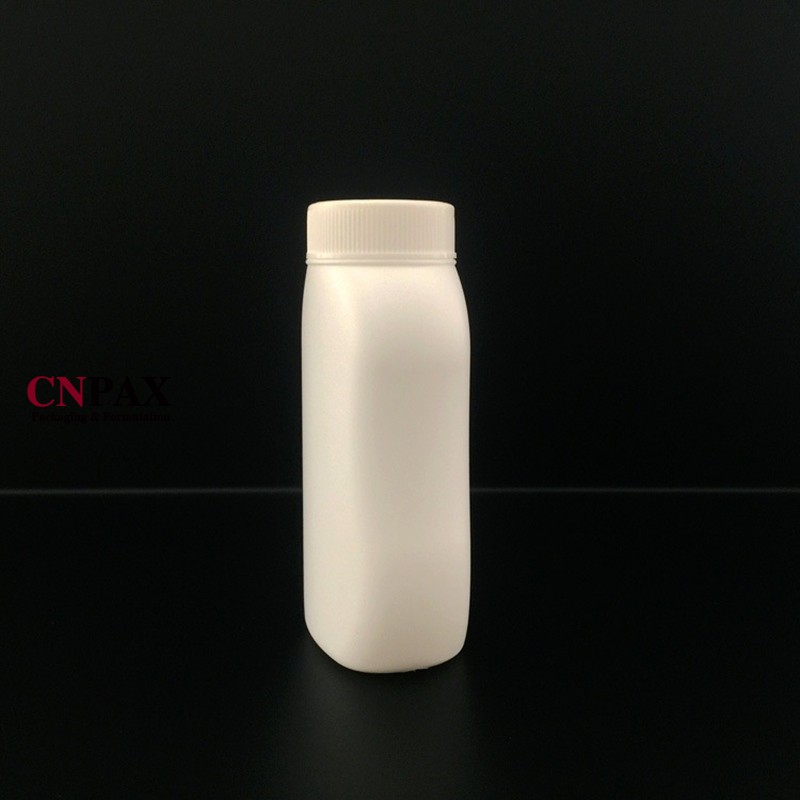 flat over plastic powder bottle squeezable bottle