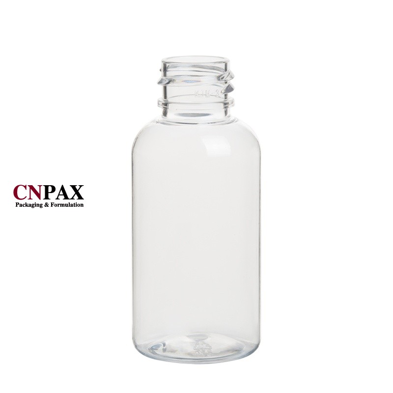 mini boston round plastic bottle