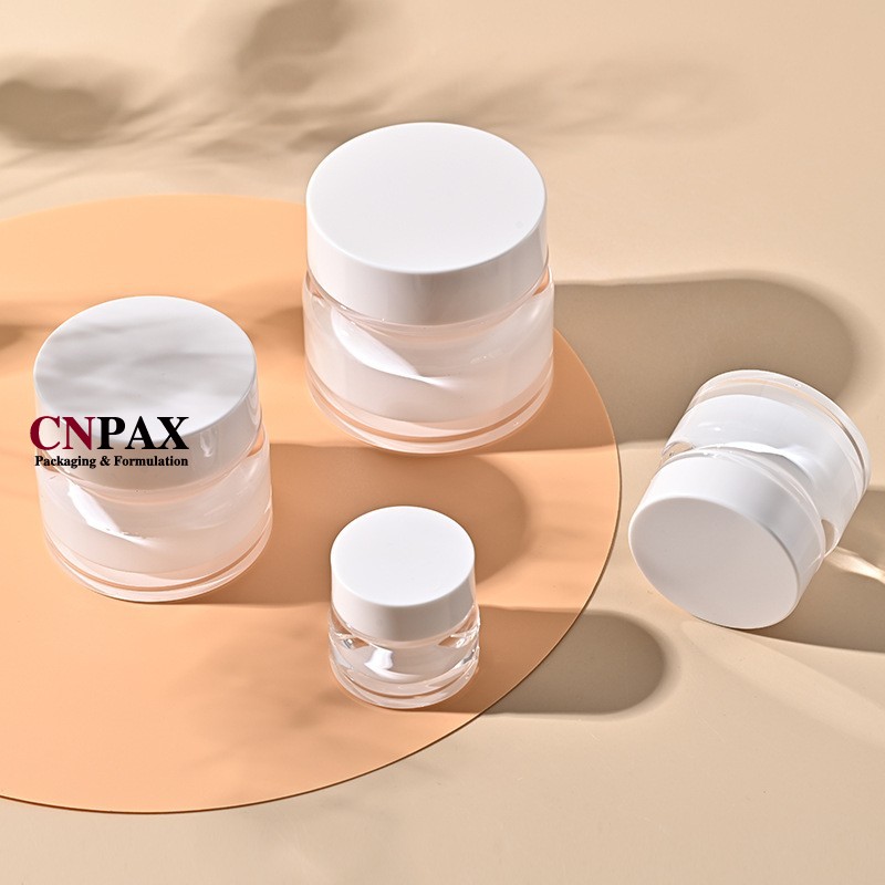 cosmetics packaging cream jar with spatula