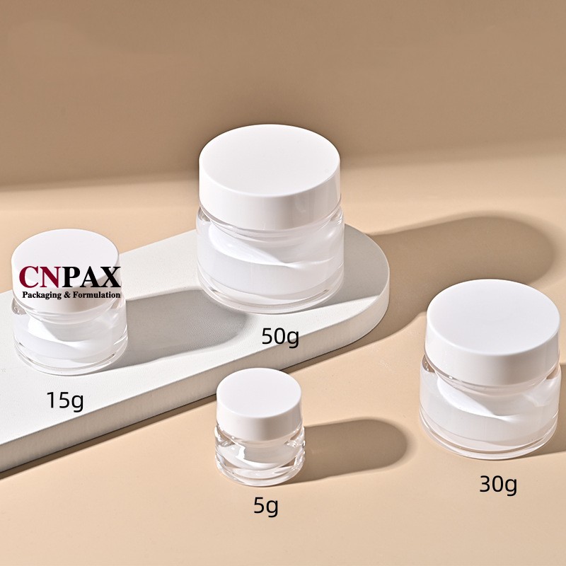 50 g heavy wall plastic cream jar skin care packaging