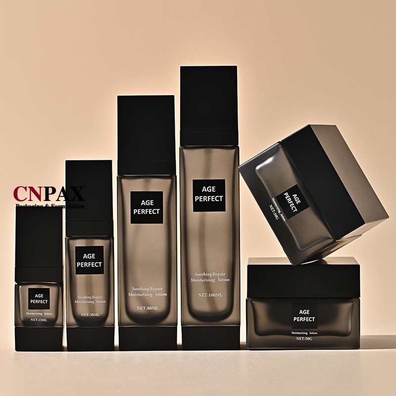matte black square glass bottles cubic glass jars