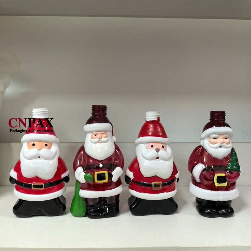 Christmas Santa Plastic Bottles Shampoo Bottles